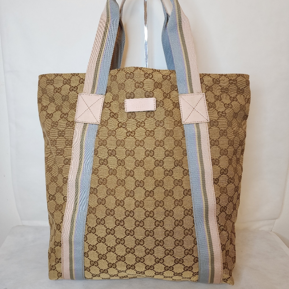 ✨️GUCCI GG Canvas Web Tote Bag - Picture 3 of 15